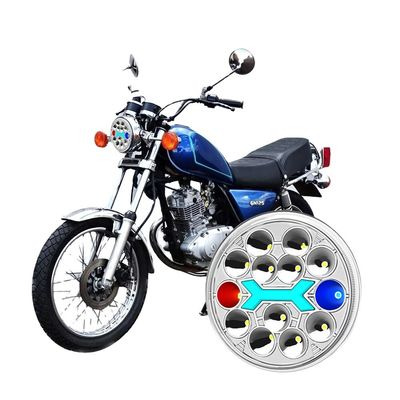 743*312*310mm YAYE 5.75 Inch GN125 LED Accessory Red Blue Flash Motorcycle High Low Beam DRL Headlight