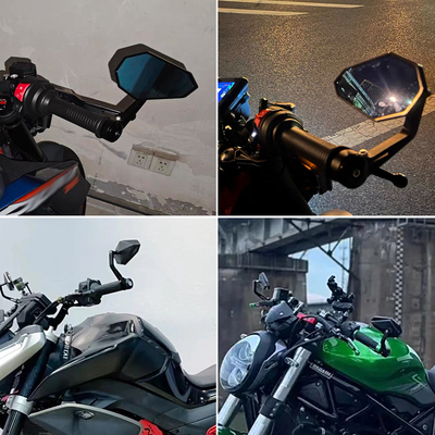 Diamond Shaped Handle Mirror Suitable for 22mm Handle Width Motorcycle Rearview Mirror Motorcycle Universal Accessories