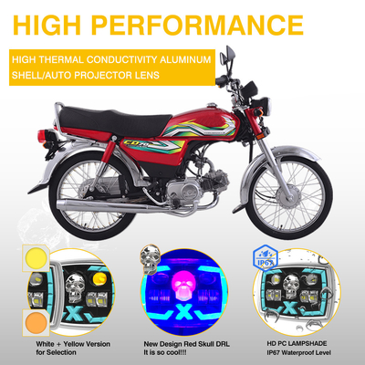 CD70 CG125 LED Headlight 18LED High Power with Projector Lens