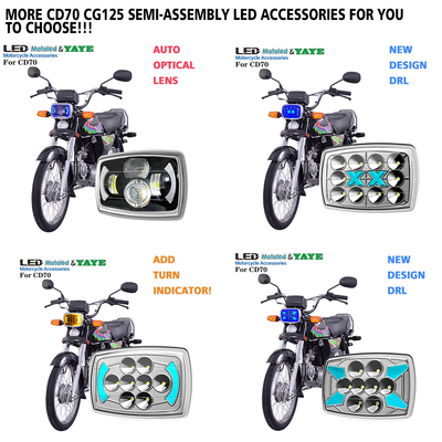CD70 CG125 Motorcycle LED Headlight with DRL 12V IP67