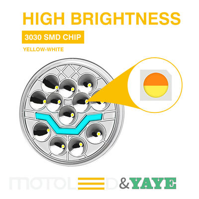 YAYE GN125 LED Motorcycle Headlight with DRL Function High Thermal Conductivity Aluminum Shell and 3030SMD Lamp Bead 743x312x310mm