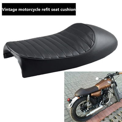 Saddle Cafe Racer Seat Part Motorcycle Motorbike Hump Flat Cafe Racer Saddle Seat Cushion Pad for H-onda Saddle Seat Cushion Pad