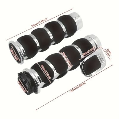 Motocross Handlebar Handle Bar End Motorcycle Hand Grips 25mm 1" for Harley Cruiser Chopper Custom Suzuki