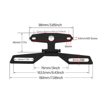 Motorcycle License Plate Frame Label Plate License Plate Bracket Light Tail Bracket  for Off-road ATV Bicycle Motorcycle