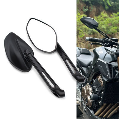 Wide Angle Mirror Large Mirror Motorcycle Rearview Mirror 10mm/8mm Hollow-Out Design Motorcycle Universal Accessories