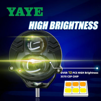 YAYE Exploradoras Para Moto Laser Projector Lens Motorcycle Fog Light Differential Projector Amarillo Blanco Luz De Carretera