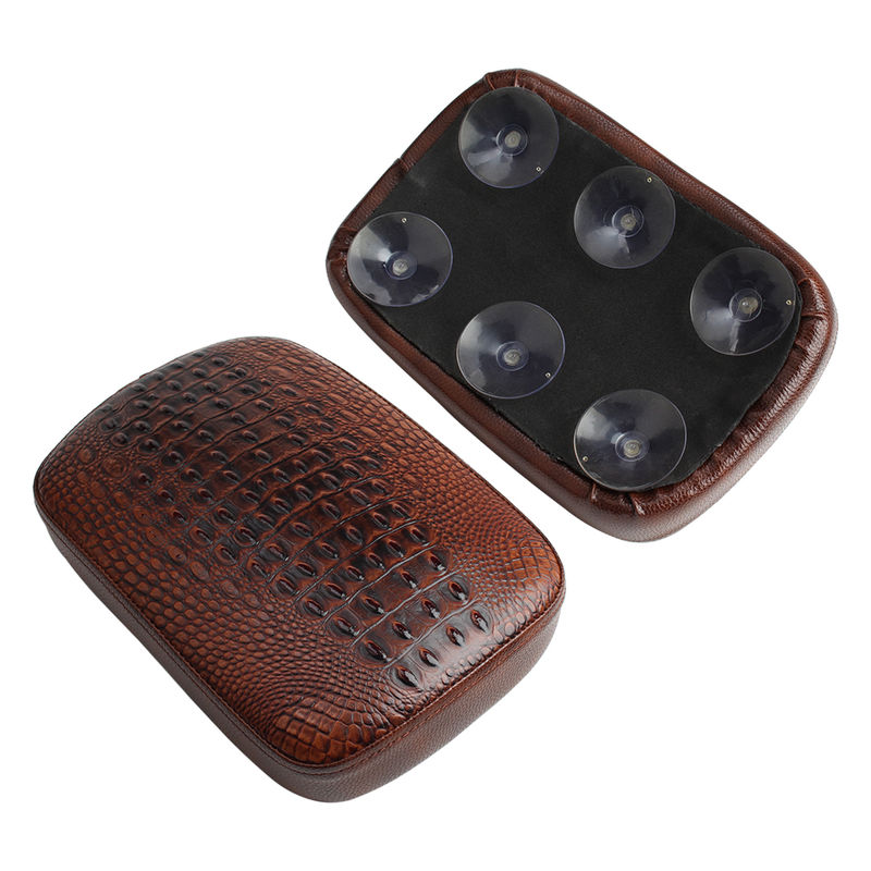 8 Suction Cup crocodile Leather Brown 8 Sucker Vintage Cushion Motorcycle Seat for Harley Sportster XL1200 883 72 48